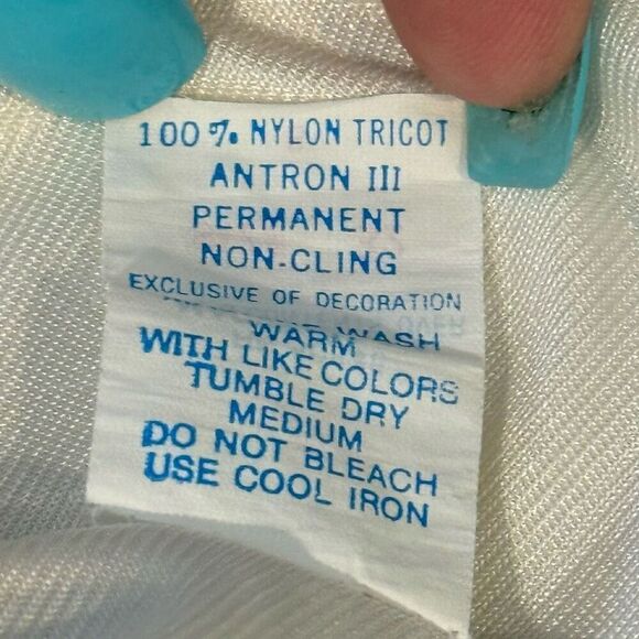 Vintage Ashley Taylor Lace Bodice & Trim White Slip Women's 32B - Picture 8 of 12